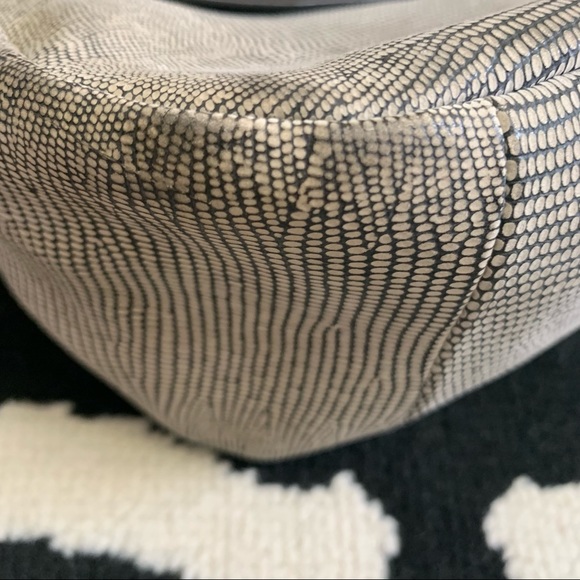 Fossil Harper Large Leather Flap Crossbody Mixed Media Print Minimalist - Picture 6 of 9